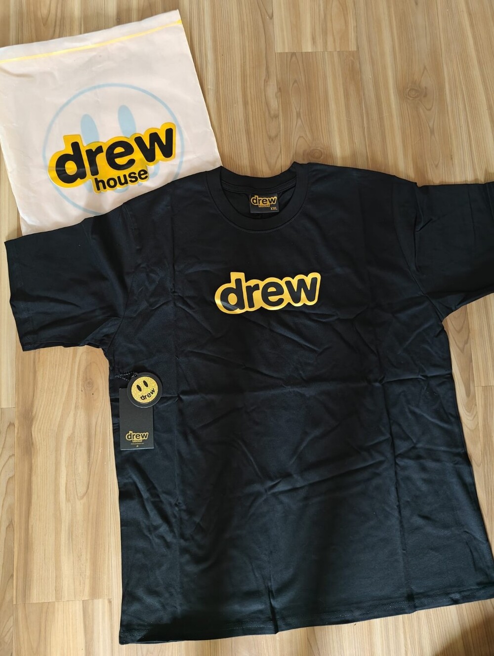 drew house Black Tee with Drew Logo
